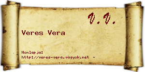 Veres Vera névjegykártya